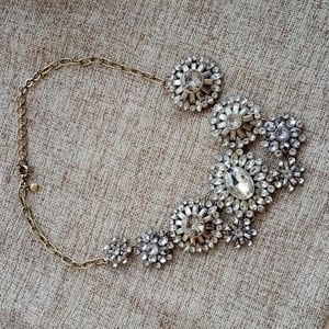 J.Crew Floral Lattice Cluster Statement Necklace